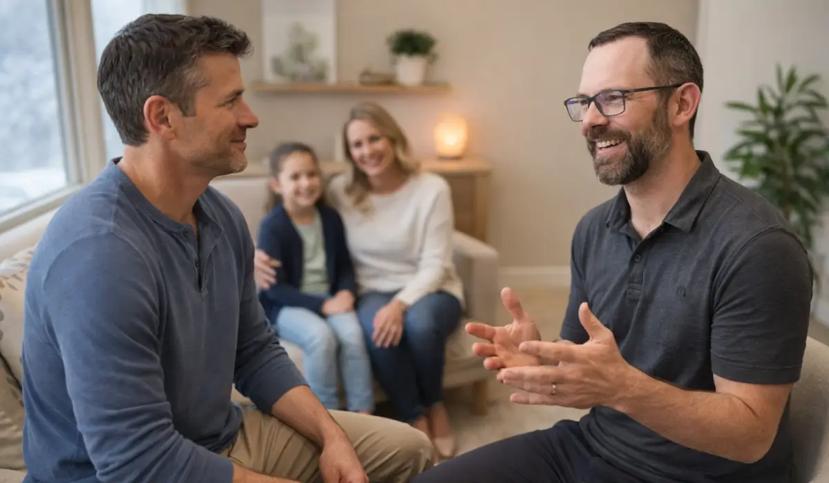 Family-focused care visit supporting chiropractic health goals for energy, sleep, and long-term wellness.