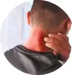 Man getting rid of his neck pain