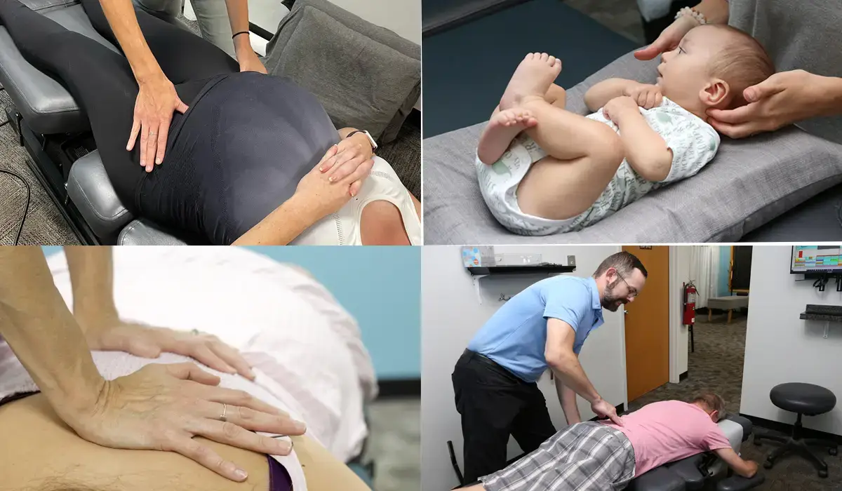 Types of Chiropractic treatments: Prenatal and Pediatric Chiropractic Care. Back and spine adjustments.