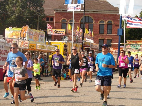 A group of people running in a race